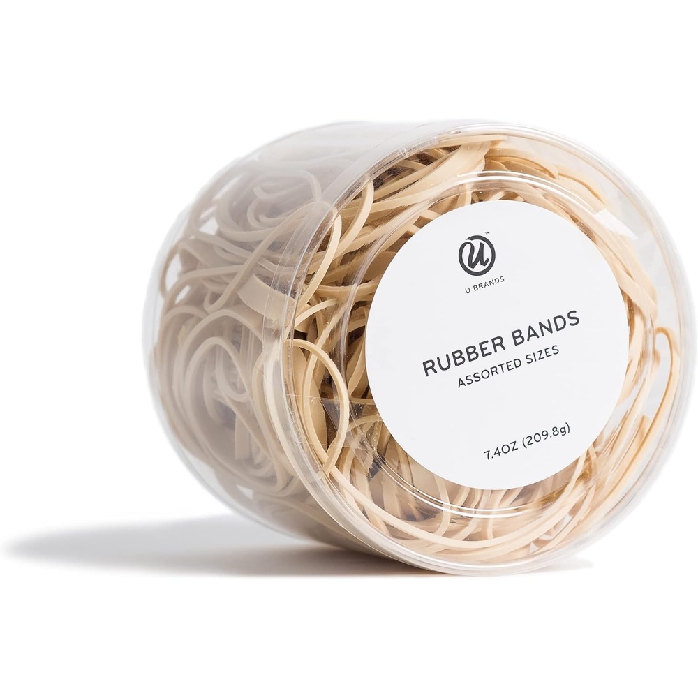 image:imageU Brands Rubber Band Tub Office Organization Supplies 600 Count