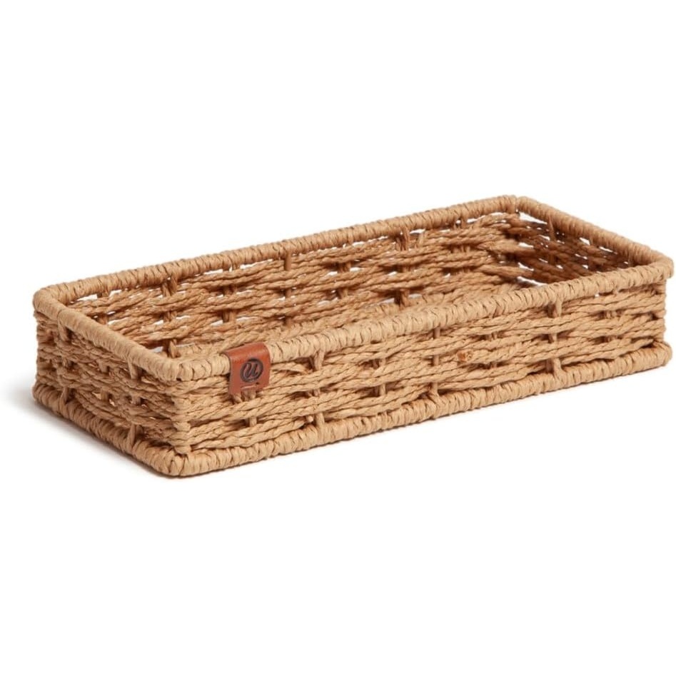 image:imageU Brands Woven CatchAll Tray RattanInspired Wicker Style Office Organization Supplies 1 Count