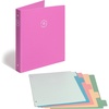 image:imageU Brands UEco Poly Binder  5 Tab Divider Set 85 x 11 Orchid TwoPockets Letter Size 6606U0112Orchid Purple