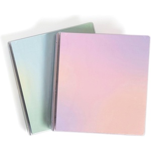 U Brands 2 Pack 1 Inch Clearview Binders, Pastel Drift, O-Ring, 2 Interior Pockets, Clear View Cover, Holds Letter Size Paper(2 Count Pastel Drift)