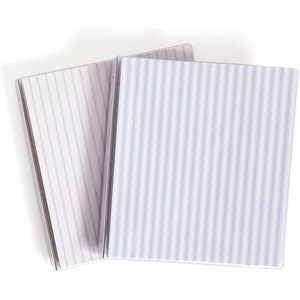 U Brands 2 Pack 1 Inch Clearview Binders, Pastel Drift, O-Ring, 2 Interior Pockets, Clear View Cover, Holds Letter Size Paper(2 Count Romantic Vintage)