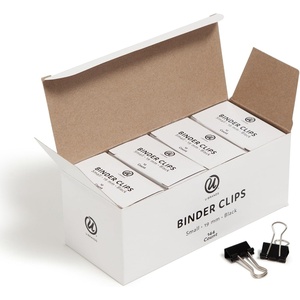 U Brands Binder Clips, 144-Count, 3/4 Inch Mini Metal Clamps for Home, School, and Business, Black with Silver Steel Arms