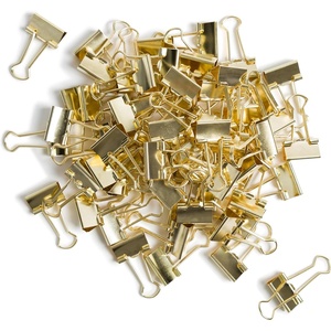 U Brands Binder Clips, Medium (32mm), Gold, 72 Count(Small)