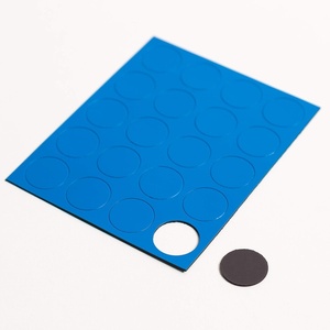 U Brands Blue Round Magnets, 0.75 Inch, 20 Count, Strong Small Circle Magnets for Whiteboards, Lockers, Refrigerators, Magnetic Boards, Classroom, Office, Crafts(Blue)
