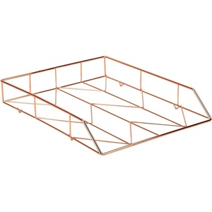 U Brands Desktop Letter Tray, Rose Gold Wire Metal – 855U03-12