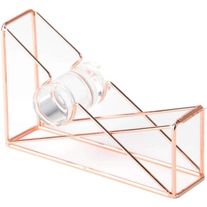 U Brands Desktop Tape Dispenser, Wire Metal, Rose Gold – 858U06-48(Rose Gold)