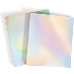 U Brands Eco-Conscious 1“ Binders, Set of 2, Artist Touch Prints, Silver Metal O-Rings(Lucent Dreams)