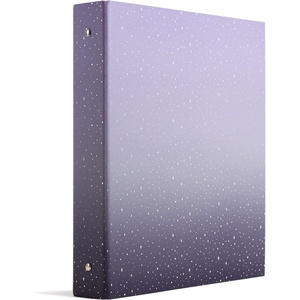 U Brands Eco-Conscious Celestial 1″ Binder, Purple, Gold Metal O-Rings