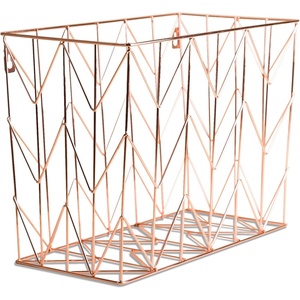 U Brands Hanging File Desk Organizer, Rose Gold Wire Metal – 854U02-06(Hanging File Desk Organizer)
