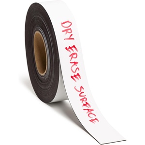 U Brands Magnetic Adhesive Tape Roll, 2″ x 50′, White, Strong Flexible Magnet with Peel-and-Stick Backing for Crafts, DIY Projects, Refrigerator, Whiteboard, Classroom, Office Use