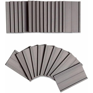 U Brands Magnetic Label Holders, 6″ x 2″, Black, 10-Pack, Reusable Magnetic Card Holders for Shelving, Warehouse Racks, File Cabinets, and Metal Surfaces(2″ X 1″)