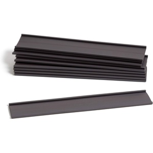 U Brands Magnetic Label Holders, 6″ x 2″, Black, 10-Pack, Reusable Magnetic Card Holders for Shelving, Warehouse Racks, File Cabinets, and Metal Surfaces(6″ X 1″)