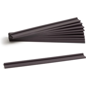 U Brands Magnetic Label Holders, 6″ x 2″, Black, 10-Pack, Reusable Magnetic Card Holders for Shelving, Warehouse Racks, File Cabinets, and Metal Surfaces(6″ X .5″)
