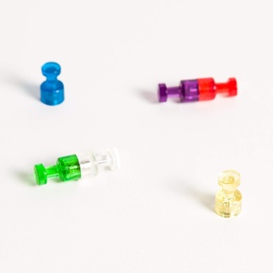 U Brands Magnetic Push Pins, Assorted Colors, 6-Count (5169U00-24)