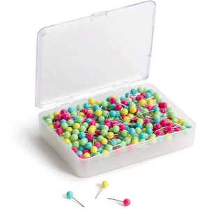 U Brands Map Push Pins, Assorted Colors, 300-Count (3086U06-24)(Contemporary)
