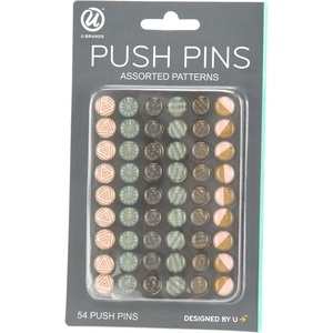 U Brands Map Push Pins, Assorted Colors, 300-Count (3086U06-24)(Fashion)