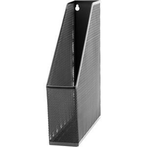 U Brands Mesh Steel Magazine File Holder, 12.5″ x 9.8″ x 3″, Black, Desk Organizer for Magazines, Documents, Files and Folders, Modern Office Accessory, 3″ D x 9.8″ W x 12.5″ H(Black)
