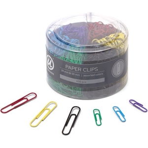 U Brands Paper Clips, Medium, Gold, 1000 Count(Assorted)
