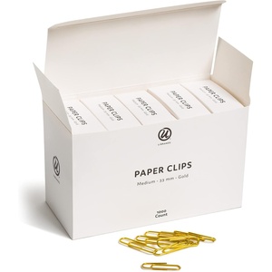 U Brands Paper Clips, Medium, Gold, 1000 Count(Gold)