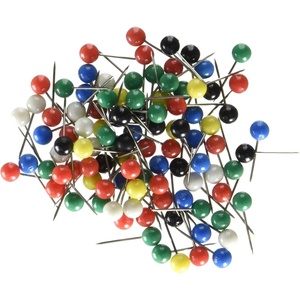 U Brands Push Pins Variety Pack, Office Supplies, with Round Pins, Clear Pins, Assorted Styles, 80 Count(Assorted)
