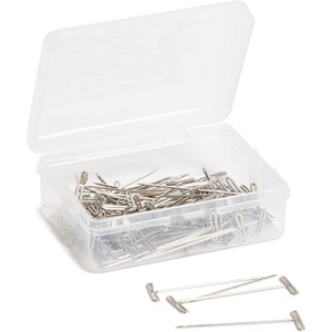 U Brands Silver T Pin Set,Bulletin Board Accessories, 1.5”, 100 Count(1.5”)