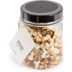U Brands Standard Wooden Push Pins Set, Office Supplies, 150 Pieces(Standard Wooden)