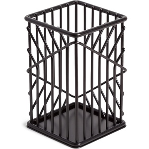 U Brands Vena Collection Wire Pencil Cup(Matte Black)