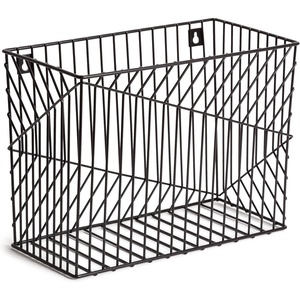 U Brands Vena Wire File Basket, Office Supplies, Metal, Black, 1 Count(Black)