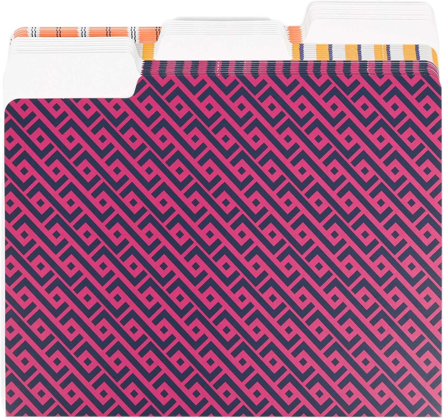 image:imageU Brands 3 Tab File Folders Modern Classic 24 CountVintage Geo