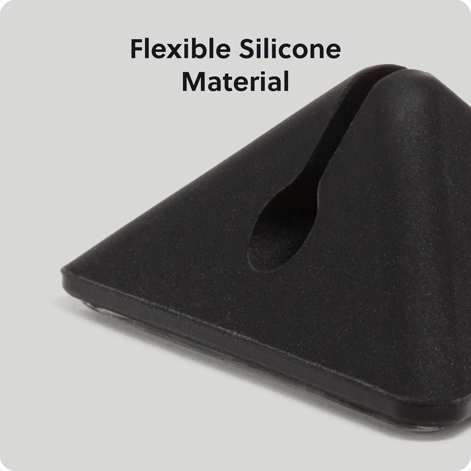 image:imageU Brands Black Silicone Pyramid Cable Clips 12 Pack Adhesive Cord Organizer Cable Management Clips for Desk Office and TravelMatte Black