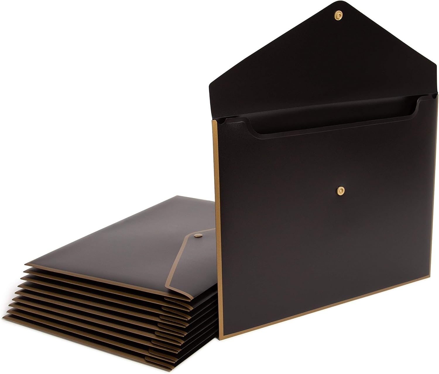 image:imageU Brands Black and Gold Poly Document Holder 10 Count