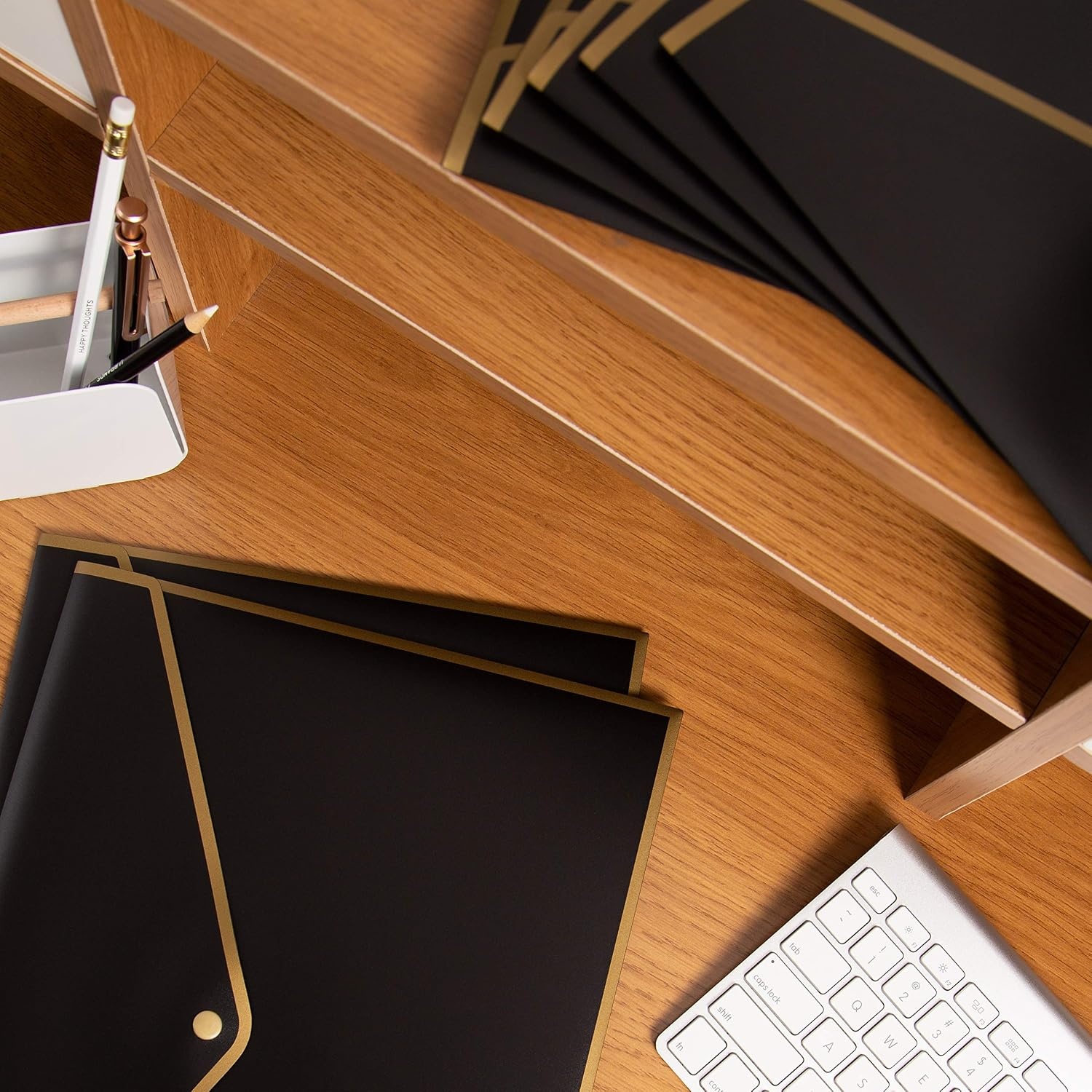 image:imageU Brands Black and Gold Poly Document Holder 10 Count