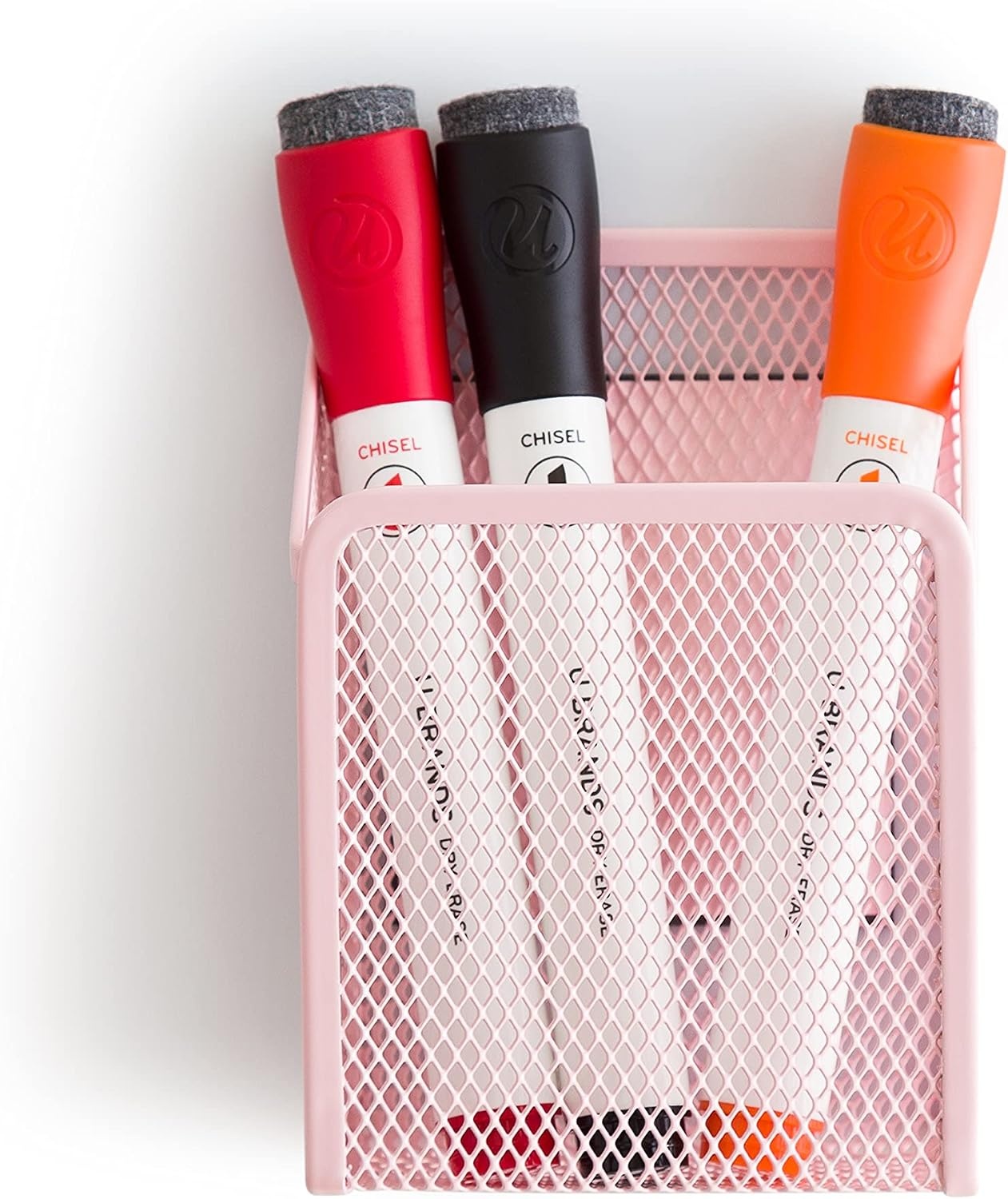 image:imageU Brands Blush Mesh Locker Organization Kit Includes Magnetic Cup and Folding Shelf 2 PiecesBlush