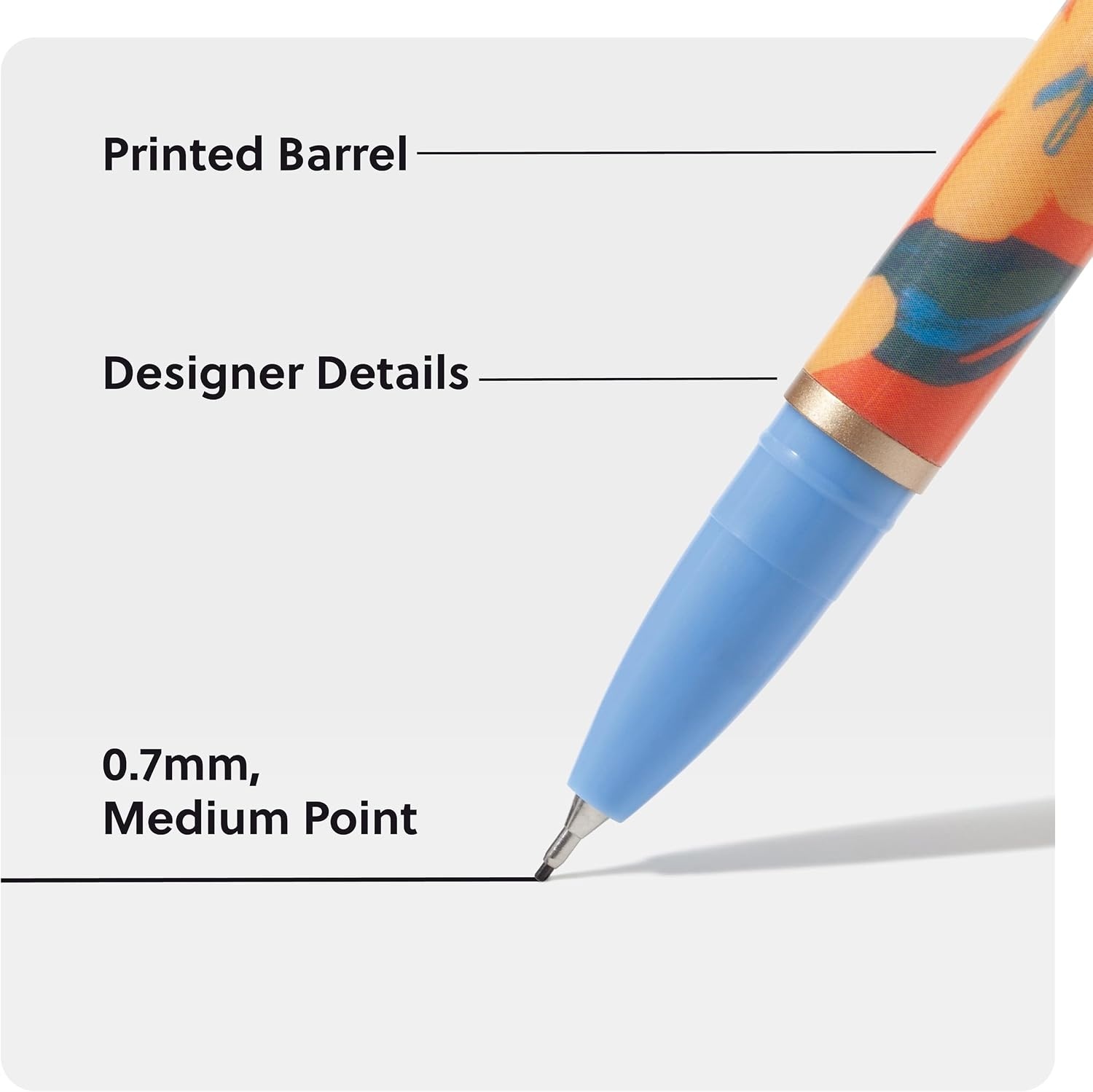 image:imageU Brands Catalina Felt Tip Pens Pen Set of 6 Black Ink Pens Artist Touch Medium 07 mm Point