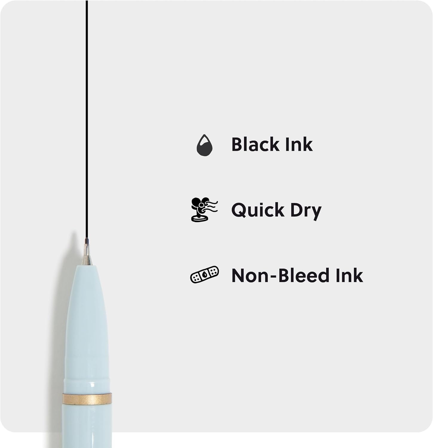 image:imageU Brands Catalina Felt Tip Pens Set of 6 Black Ink Pens Medium 07 mm Point Lucent DreamsEncouragement Message