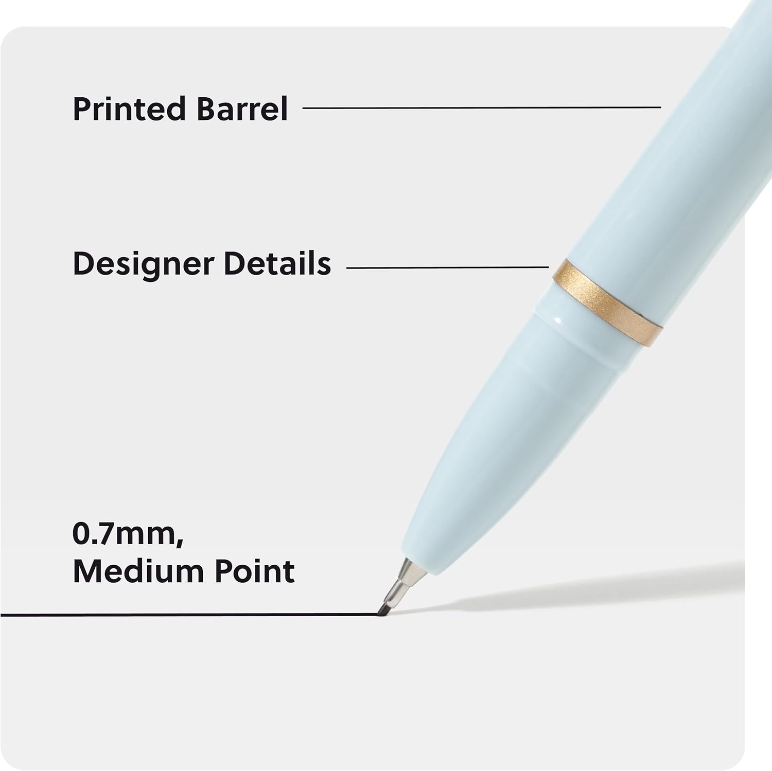 image:imageU Brands Catalina Felt Tip Pens Set of 6 Black Ink Pens Medium 07 mm Point Lucent DreamsEncouragement Message
