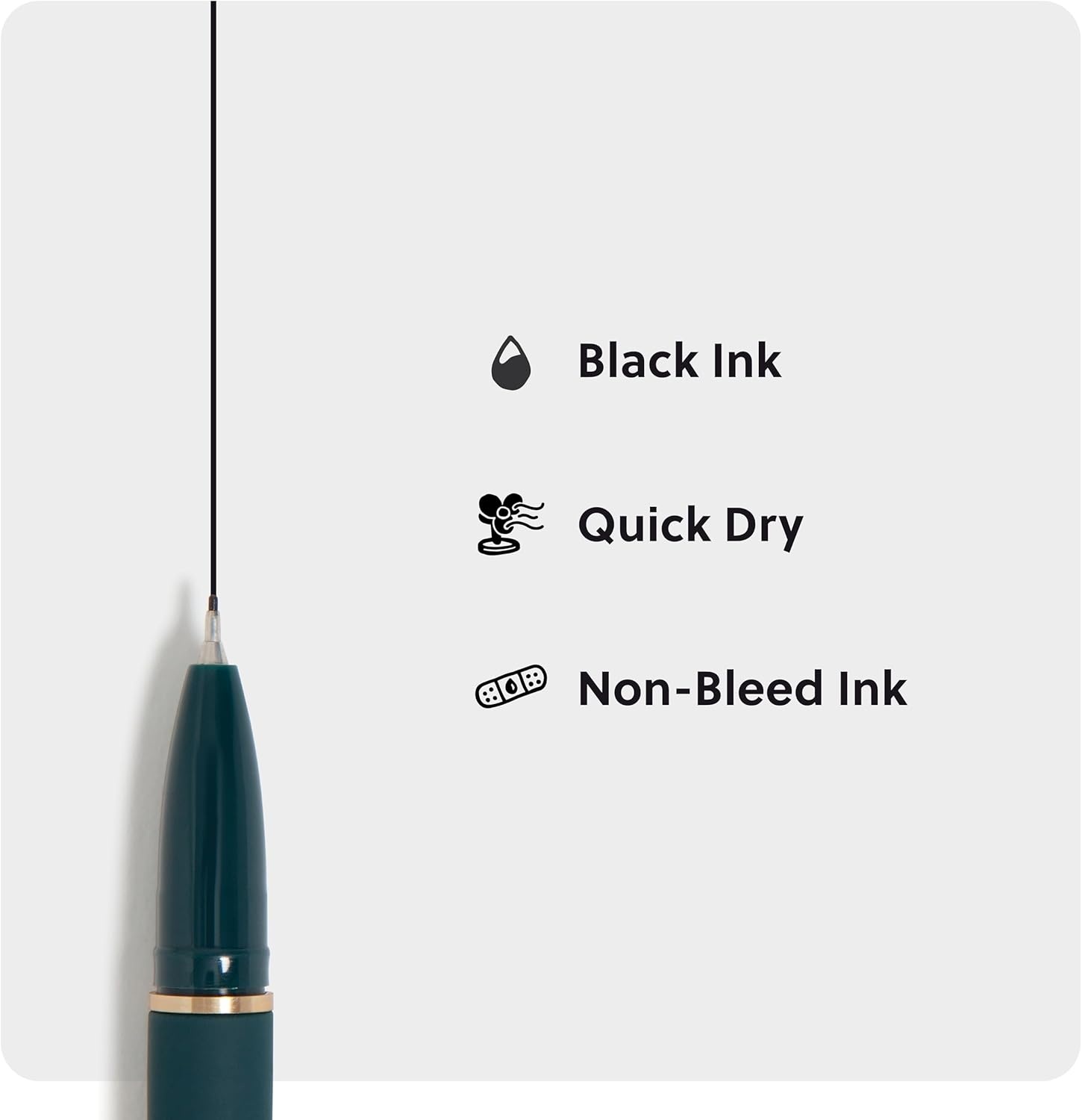 image:imageU Brands Catalina Felt Tip Pens Set of 6 Black Ink Pens Medium 07 mm Point Lucent DreamsJewel Tones