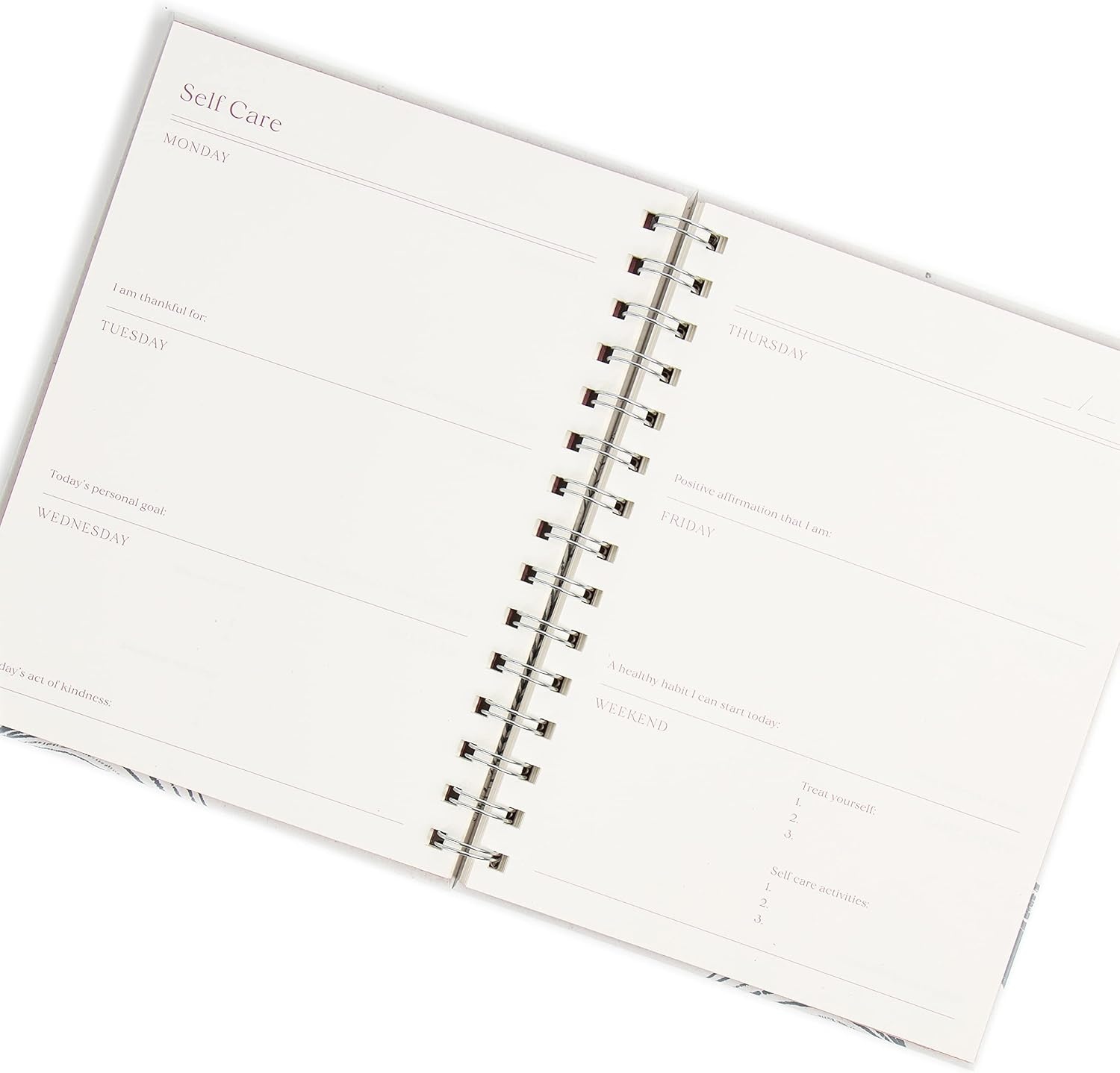 image:imageU Brands Coastal Comfort Wellness Spiral Journal Silver Hardware 6 x 8Coastal Comfort Wellness