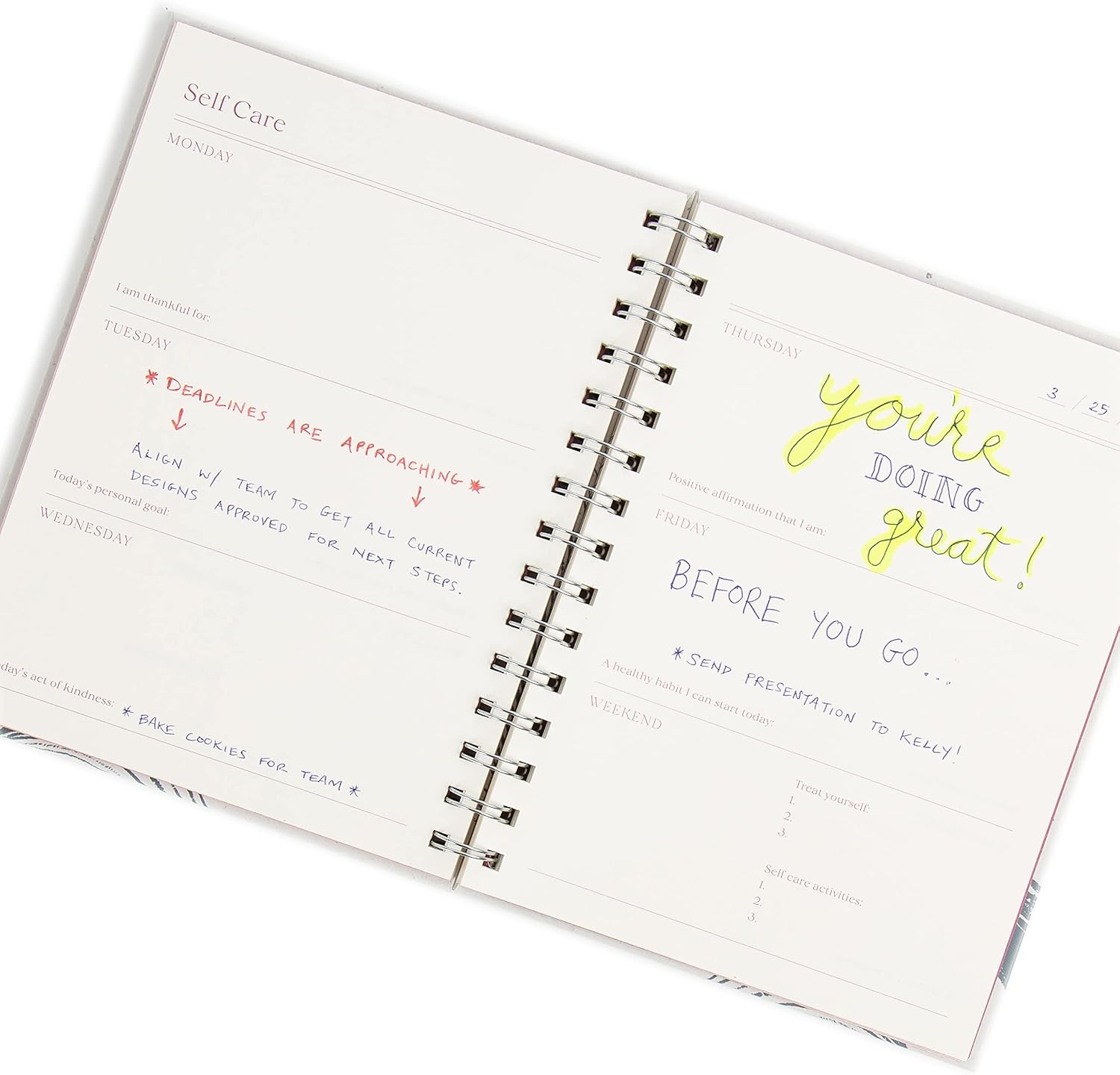 image:imageU Brands Coastal Comfort Wellness Spiral Journal Silver Hardware 6 x 8Coastal Comfort Wellness