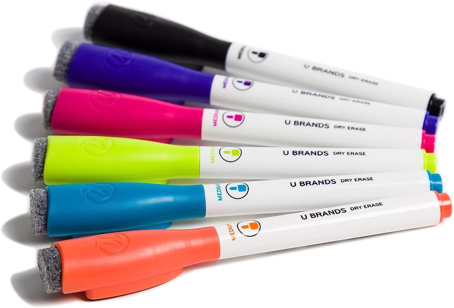 image:imageU Brands Contempo Magnetic Dry Erase Board 11 x 14 Inches White Frame Eraser and 6ct Marker Included
