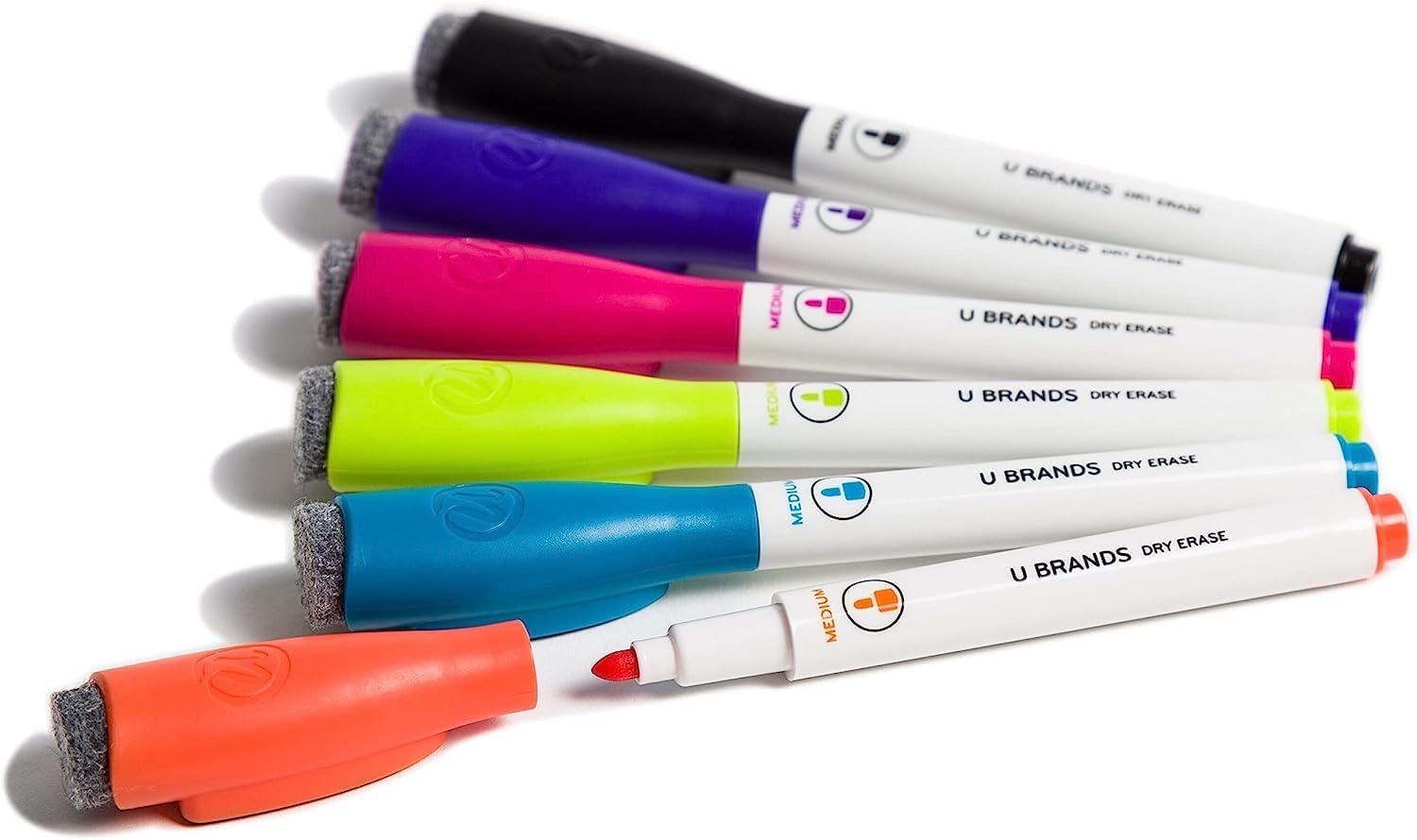 image:imageU Brands Contempo Magnetic Dry Erase Board 11 x 14 Inches White Frame Eraser and 6ct Marker Included