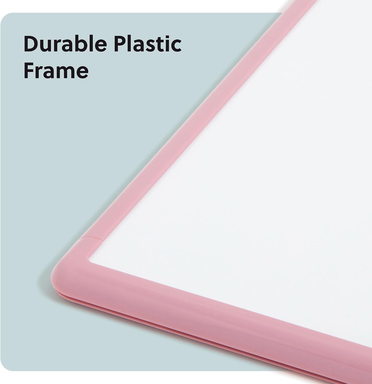 image:imageU Brands Contempo Magnetic Small Whiteboard 11 x 14 White Modern Frame Mini White Board for Students Fridge and Locker Dry Erase Board Includes Marker amp MagnetBlush Pink