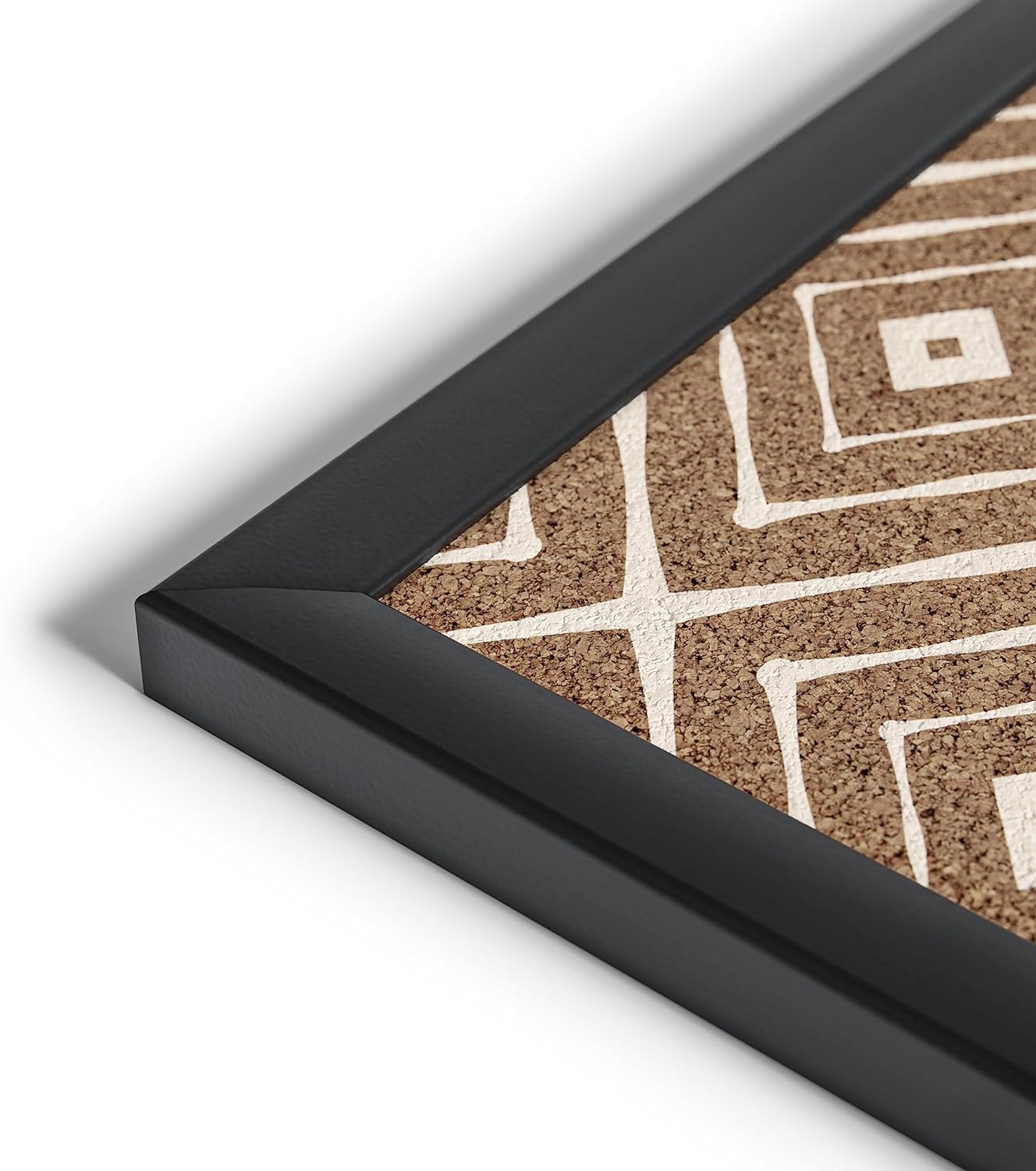 image:imageU Brands Cork Bulletin Board 36 x 24 Black Wood Style Frame Quatrefoil Design Print Industrial Grade Pinning SurfaceDiamond