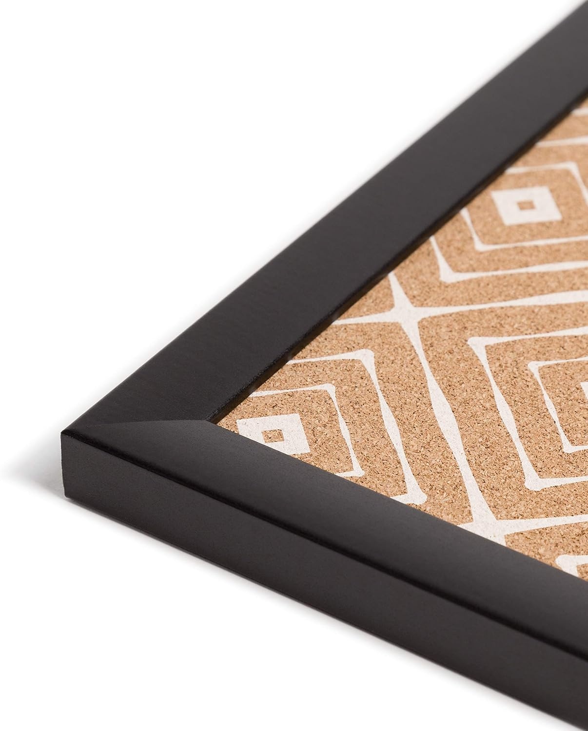 image:imageU Brands Cork Bulletin Board 36 x 24 Black Wood Style Frame Quatrefoil Design Print Industrial Grade Pinning SurfaceDiamond
