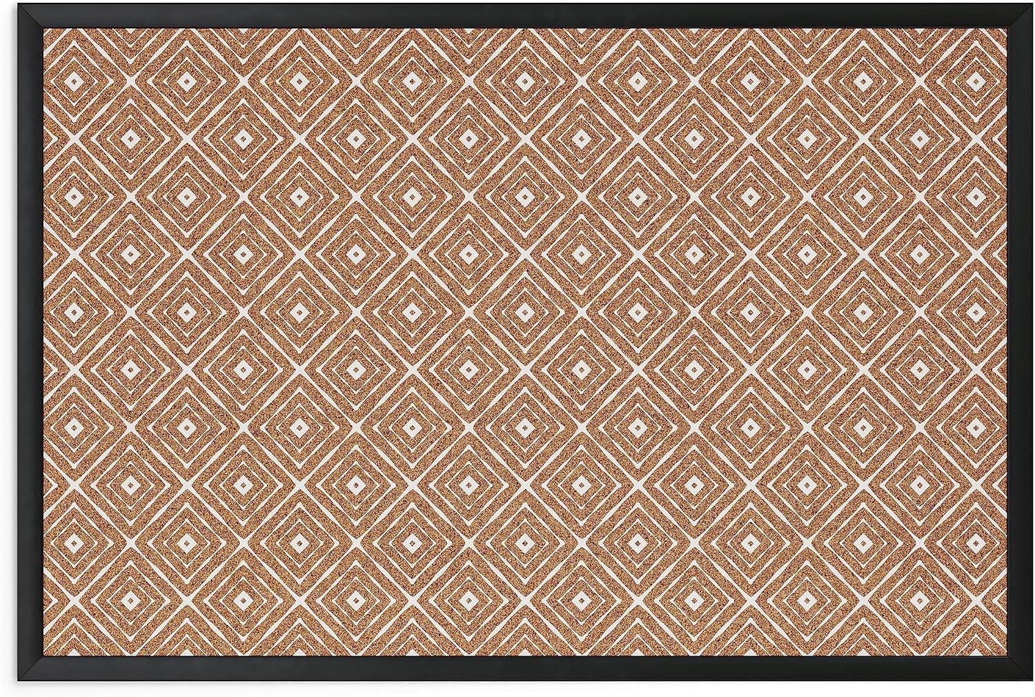 image:imageU Brands Cork Bulletin Board 36 x 24 Black Wood Style Frame Quatrefoil Design Print Industrial Grade Pinning SurfaceDiamond