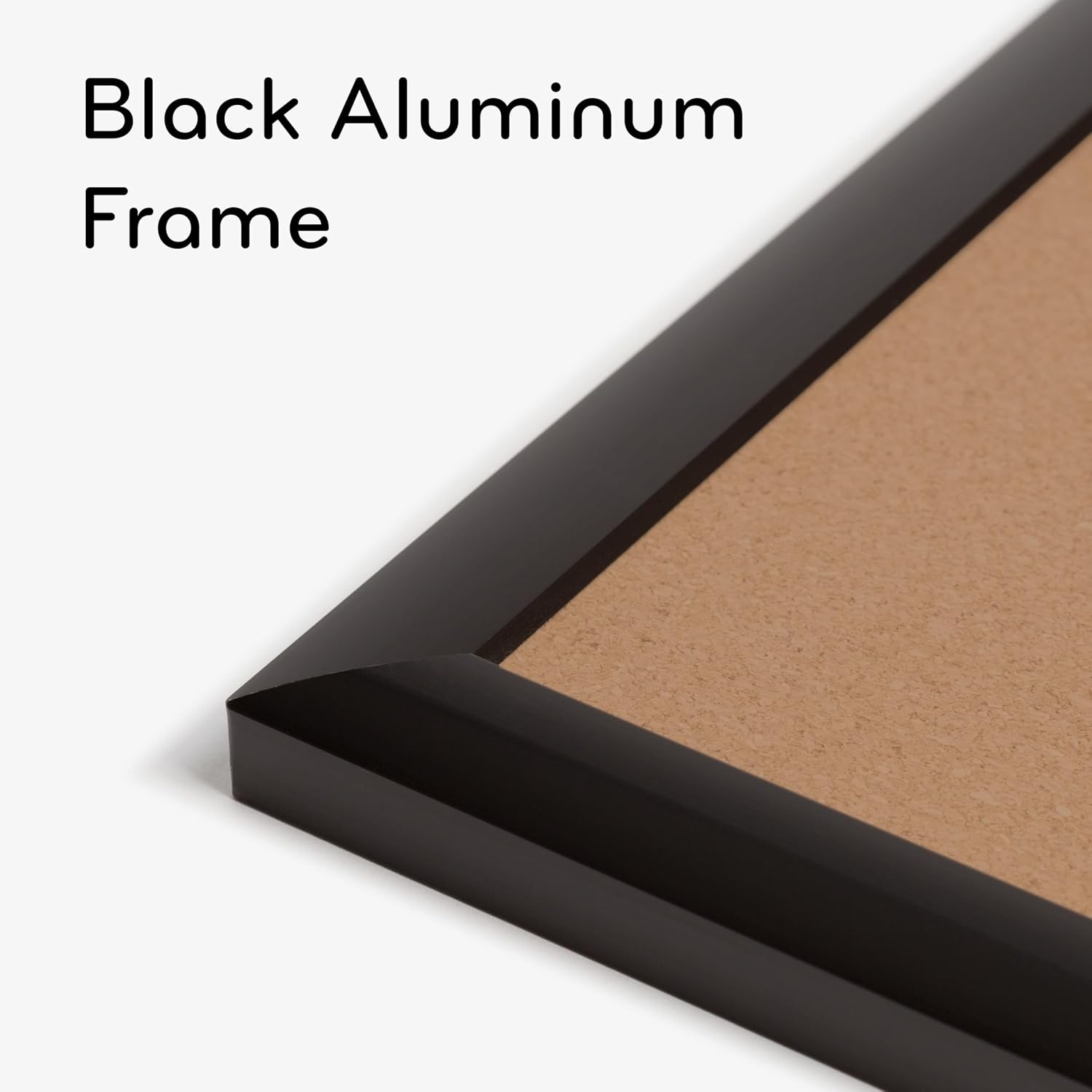 image:imageU Brands Cork Bulletin Board 36 x 36 Black Aluminum Frame Industrial Grade Pinning Surface18 x 24