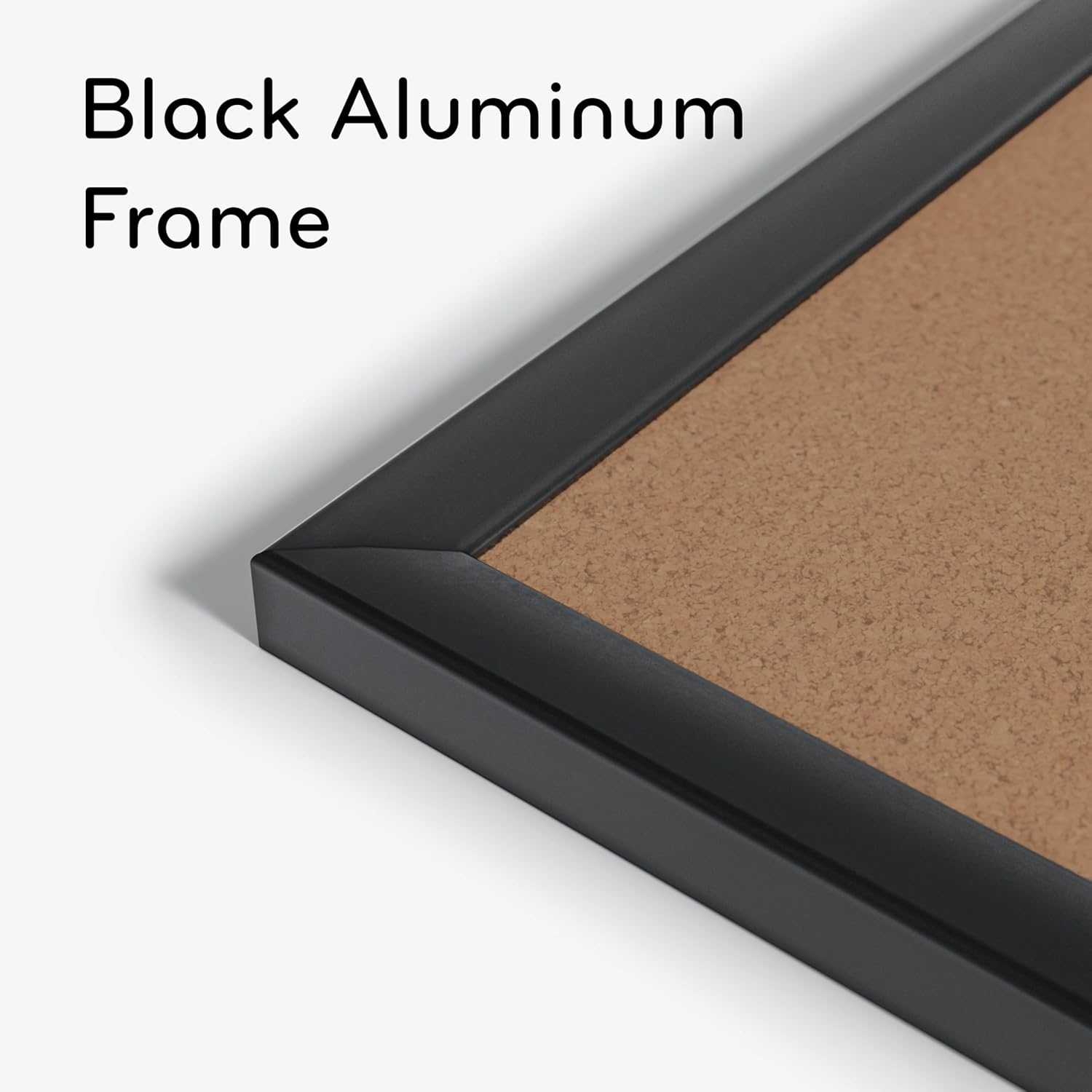 image:imageU Brands Cork Bulletin Board 36 x 36 Black Aluminum Frame Industrial Grade Pinning Surface36 x 24