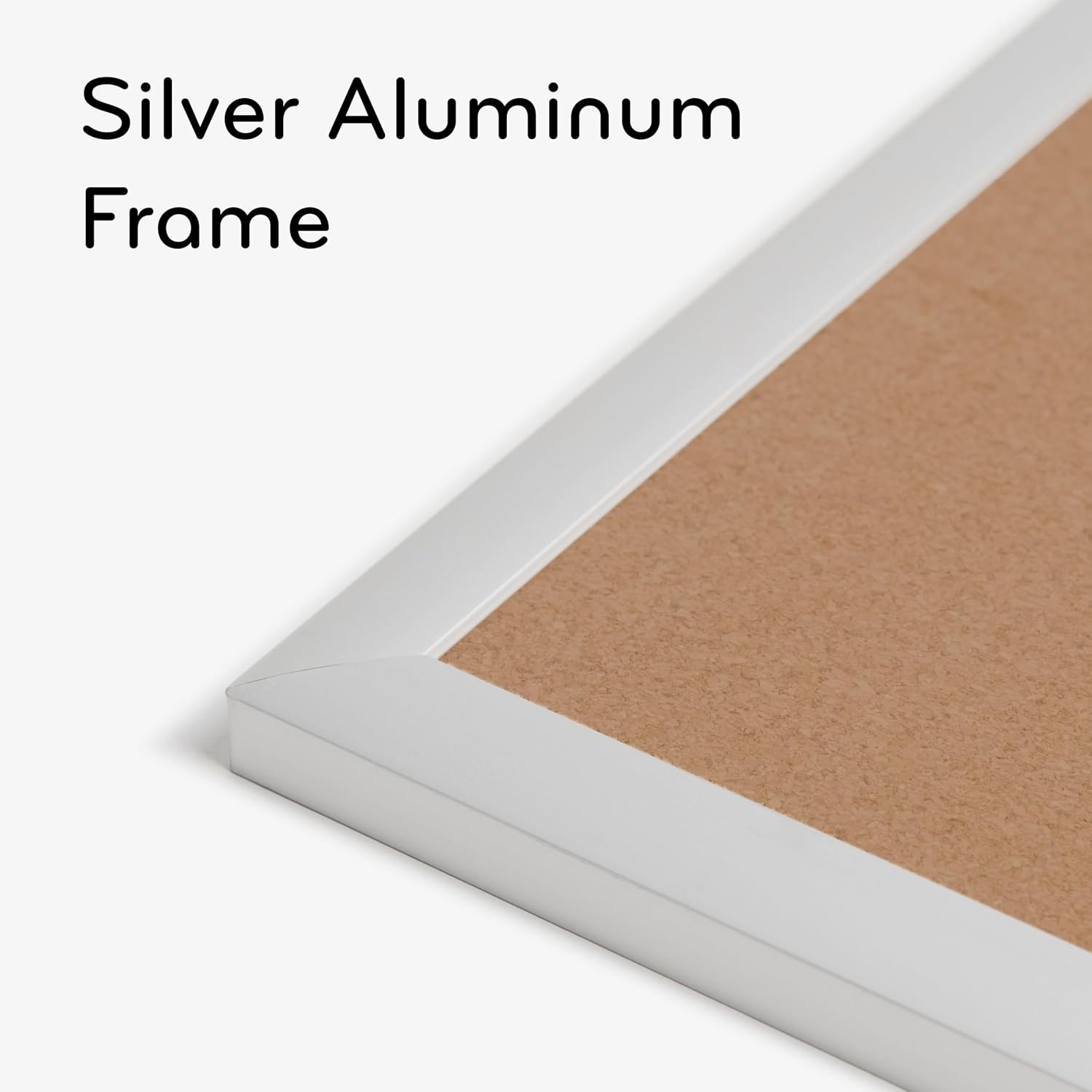 image:imageU Brands Cork Bulletin Board 36 x 48 Inches Silver Aluminum Frame 022U000118 x 24