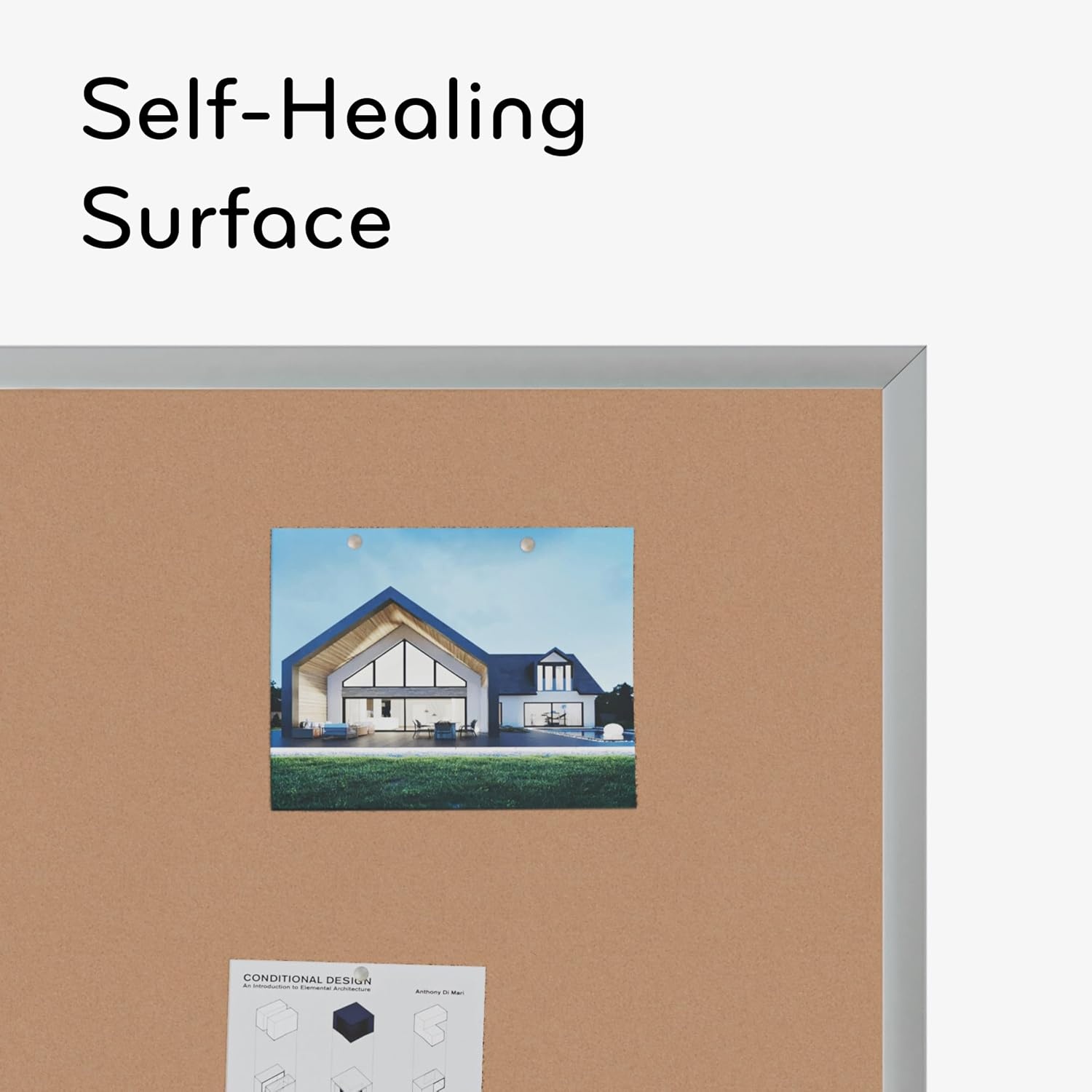 image:imageU Brands Cork Bulletin Board 36 x 48 Inches Silver Aluminum Frame 022U000124 x 36