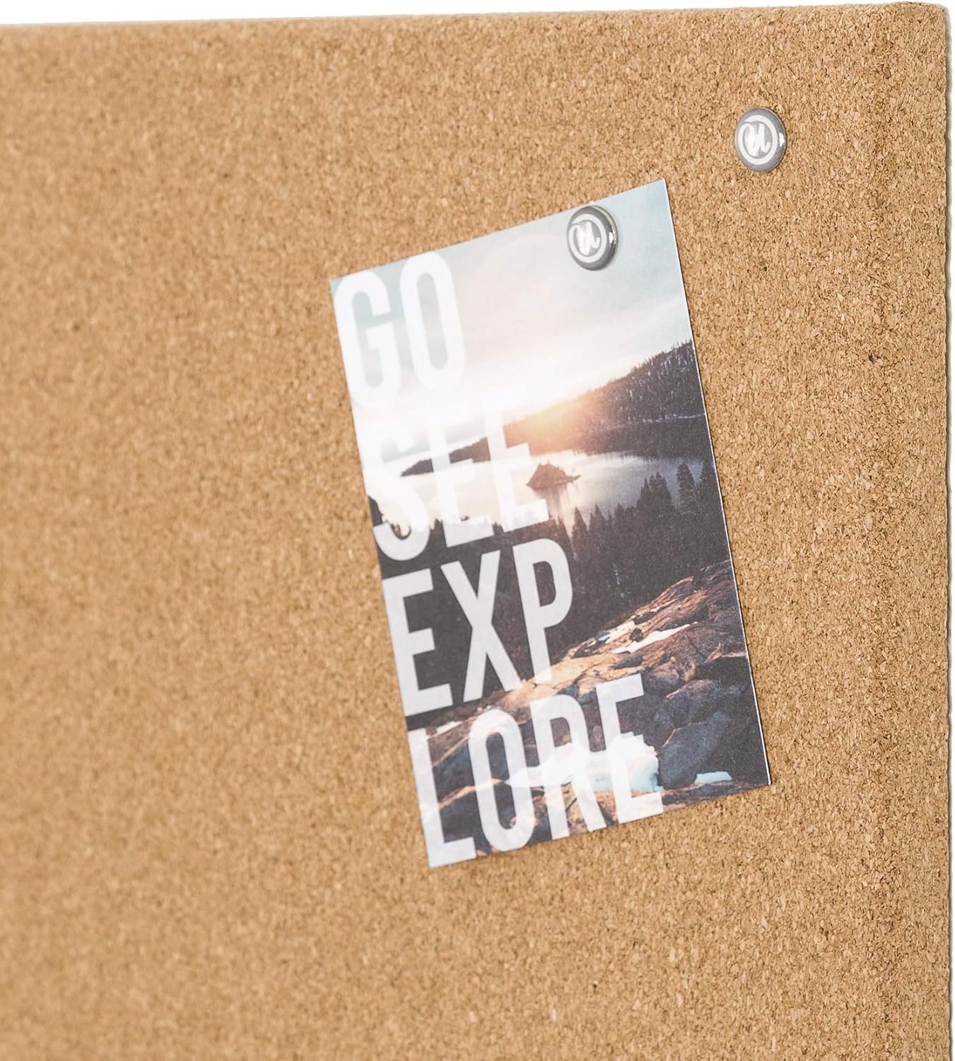 image:imageU Brands Cork Canvas Bulletin Board 24 X 24 Self Healing Natural Cork Surface Frameless 2874U000114 x 14 Pack of 4